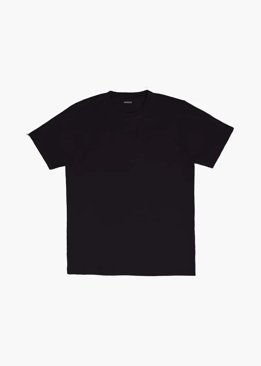 La camiseta negra de algodón orgánico